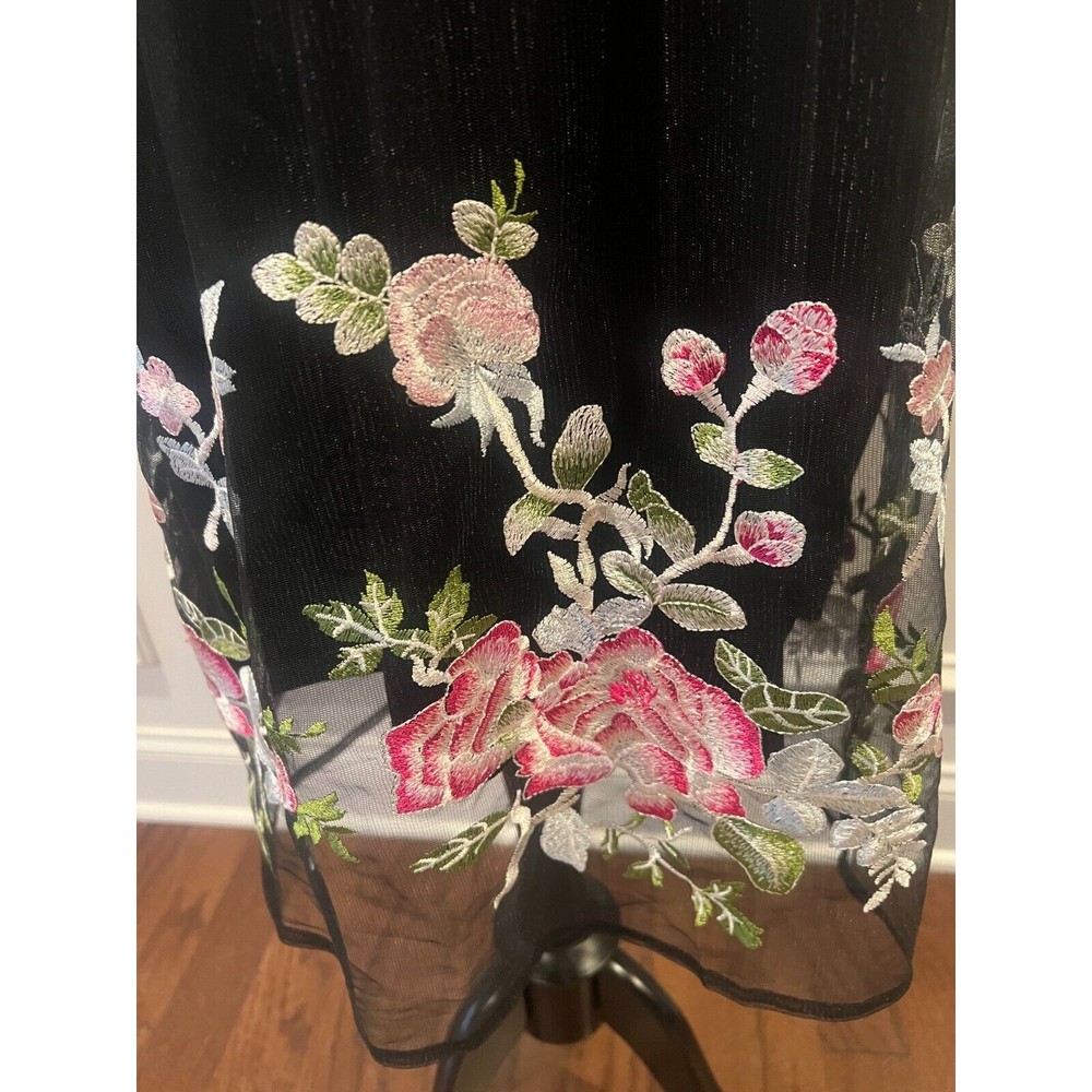 ABS Collection Little Black Dress Embroidered Sz 14 NWT - Picture 4 of 9